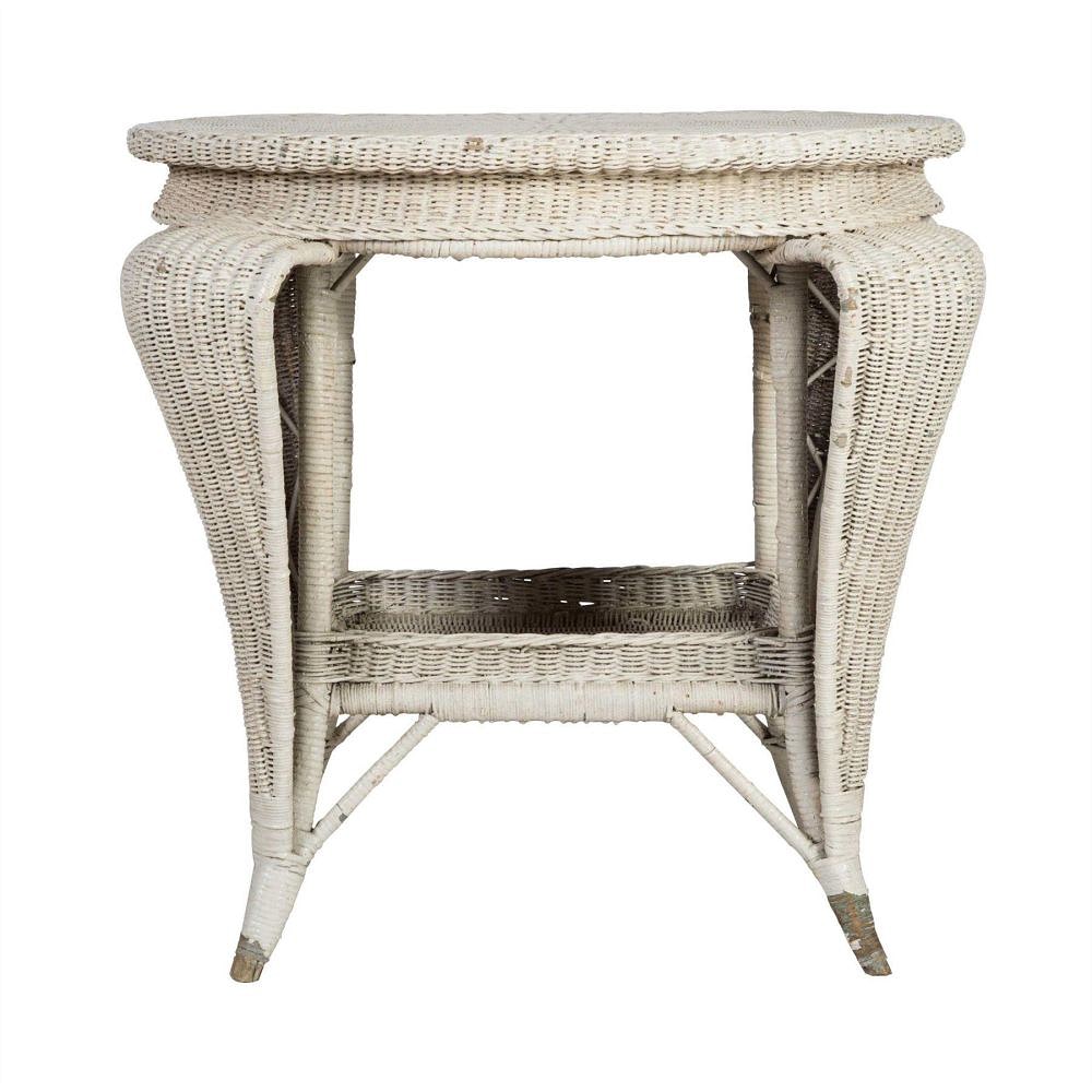 White Wicker Garden Table GA2012480