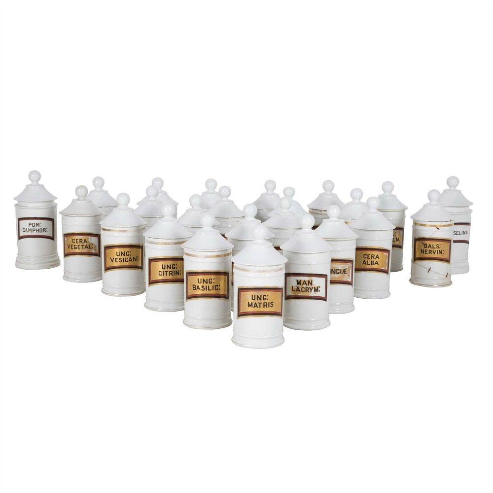 Large Collection of Porcelain Pharmacy Jars DA9060573