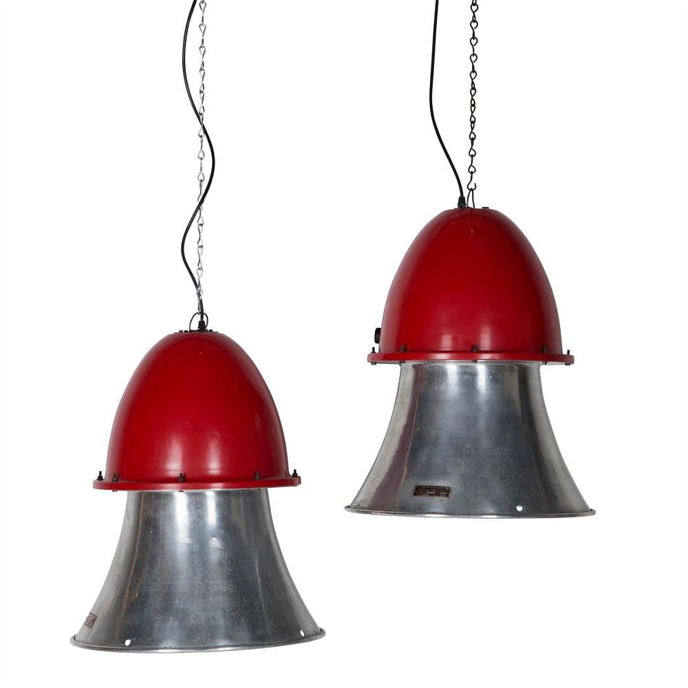 Pair of 1930s Speakers Coverted to Pendant Lights LC215010