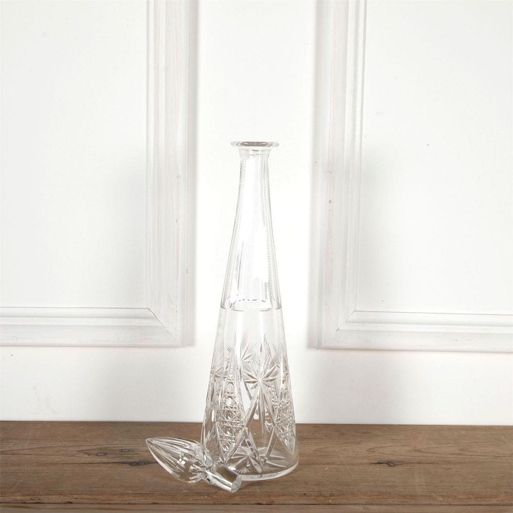 Tall Cut Glass Val Saint Lambert Decanter DA5861429