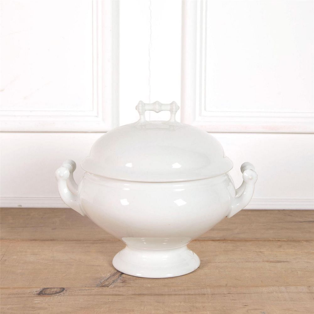 19th Century Vegetable Dish with Faux Bamboo Handle WD6062362