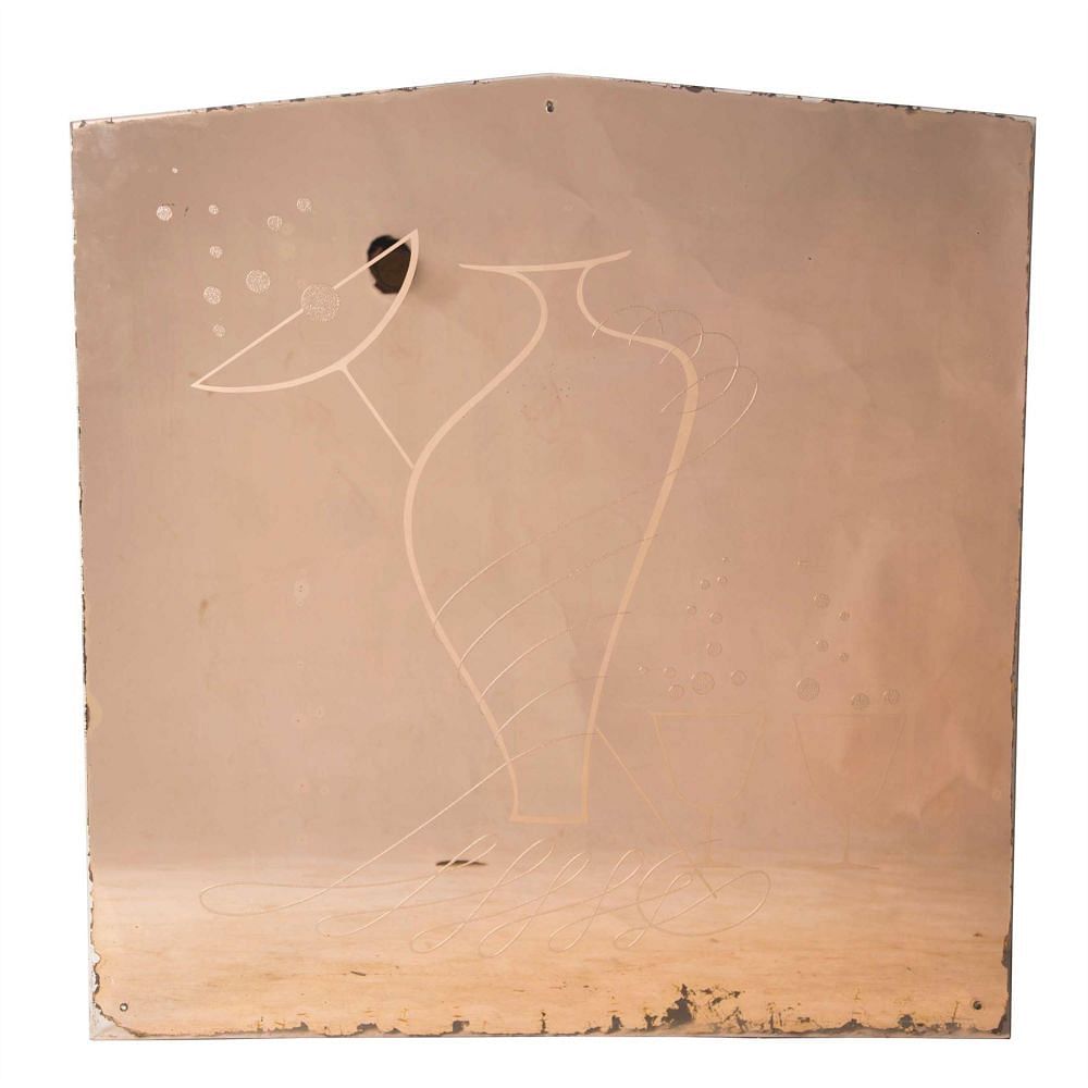 1930s Rose Smoked Mirror MI5355980