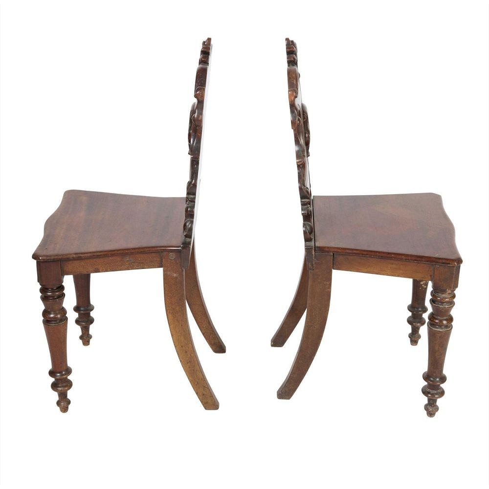 Pair of Mahogany Hall Chairs CH5558000