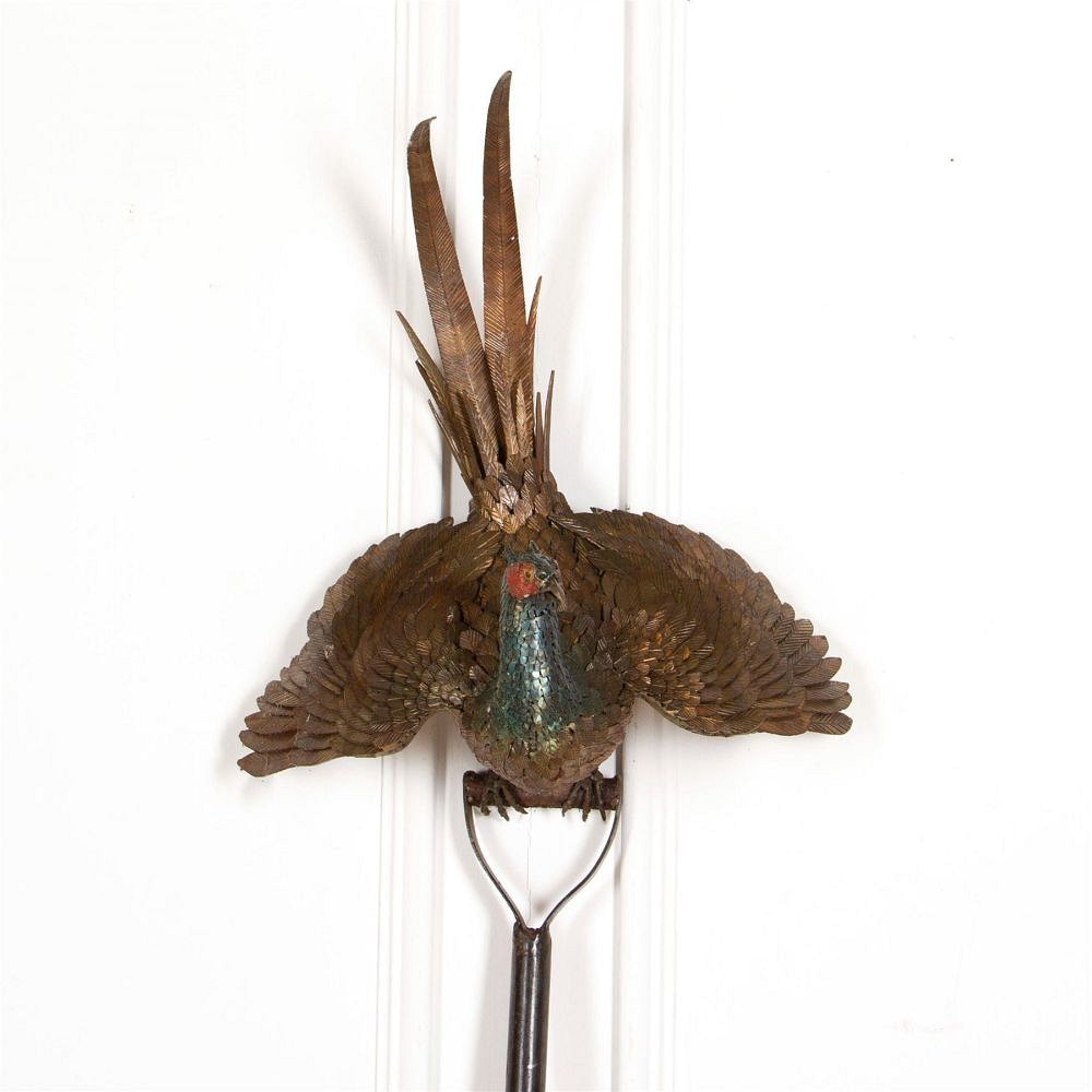 Contemporary Pheasant On A Spade Sculpture GA287286