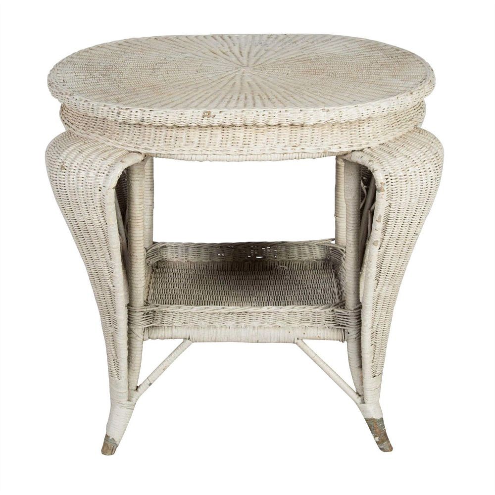 White Wicker Garden Table GA2012480