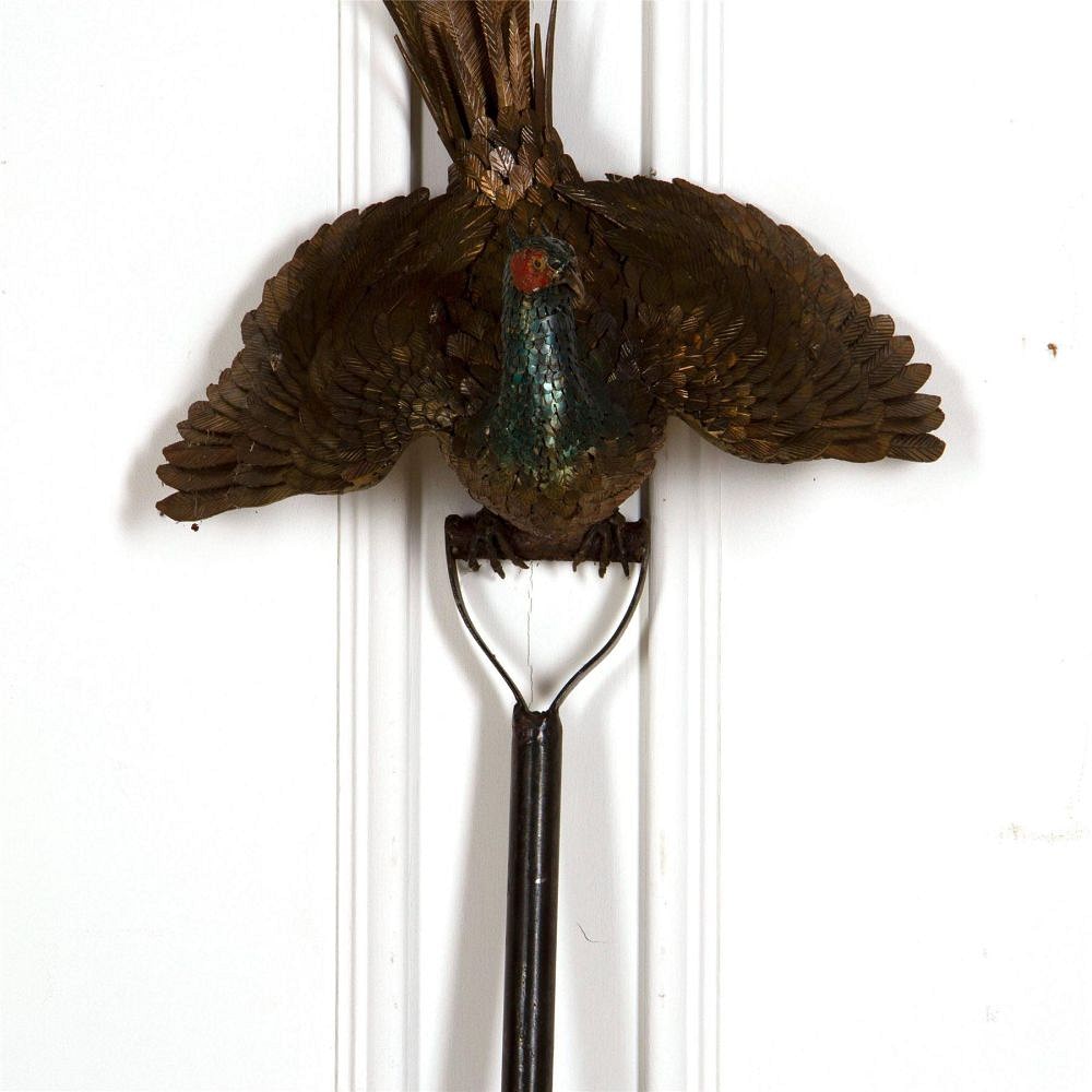 Contemporary Pheasant On A Spade Sculpture GA287286