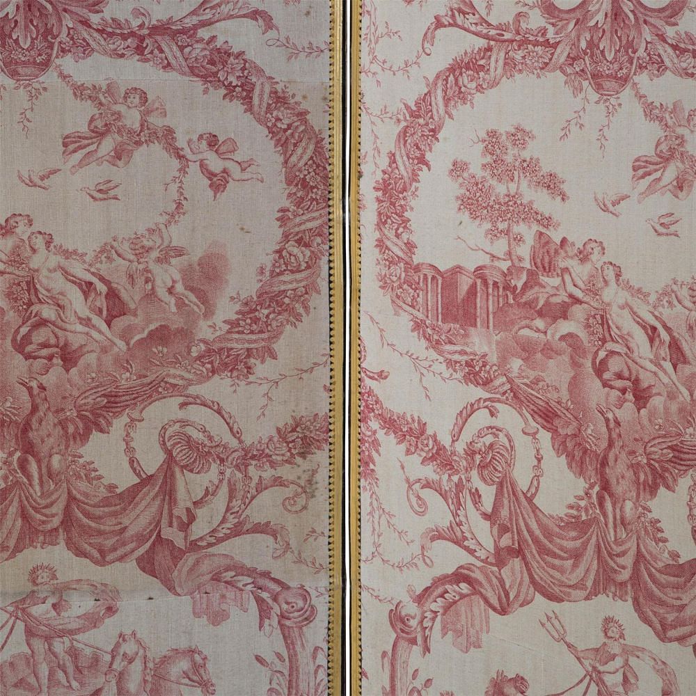 French Toile De Jouy Paravent OF157200