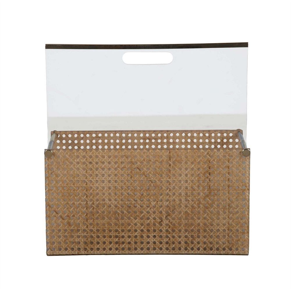 Lucite & Cane Vintage Magazine Holder OF1555435