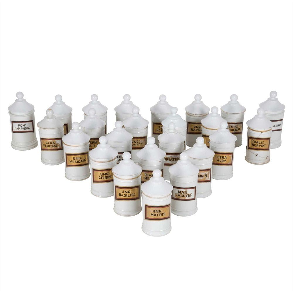 Large Collection of Porcelain Pharmacy Jars DA9060573