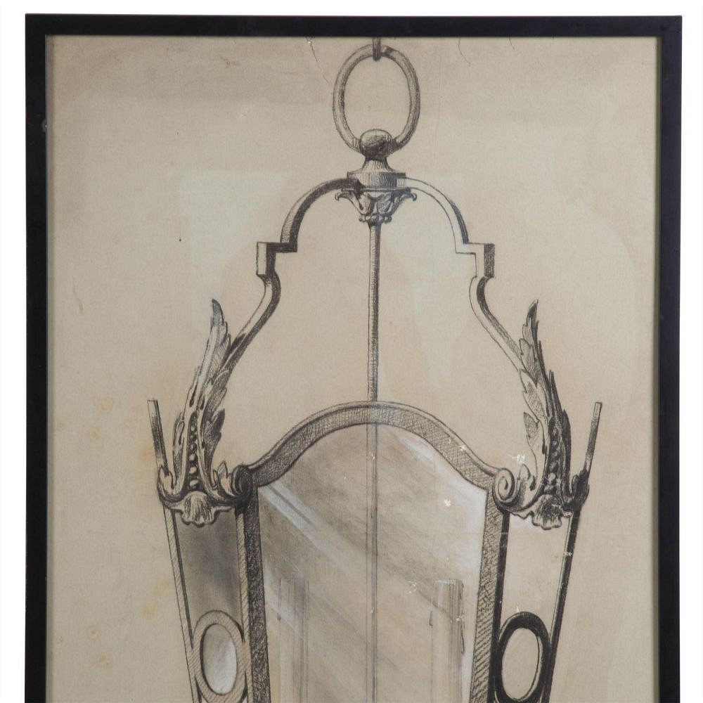 Charcoal Drawing of a Lantern WD208913