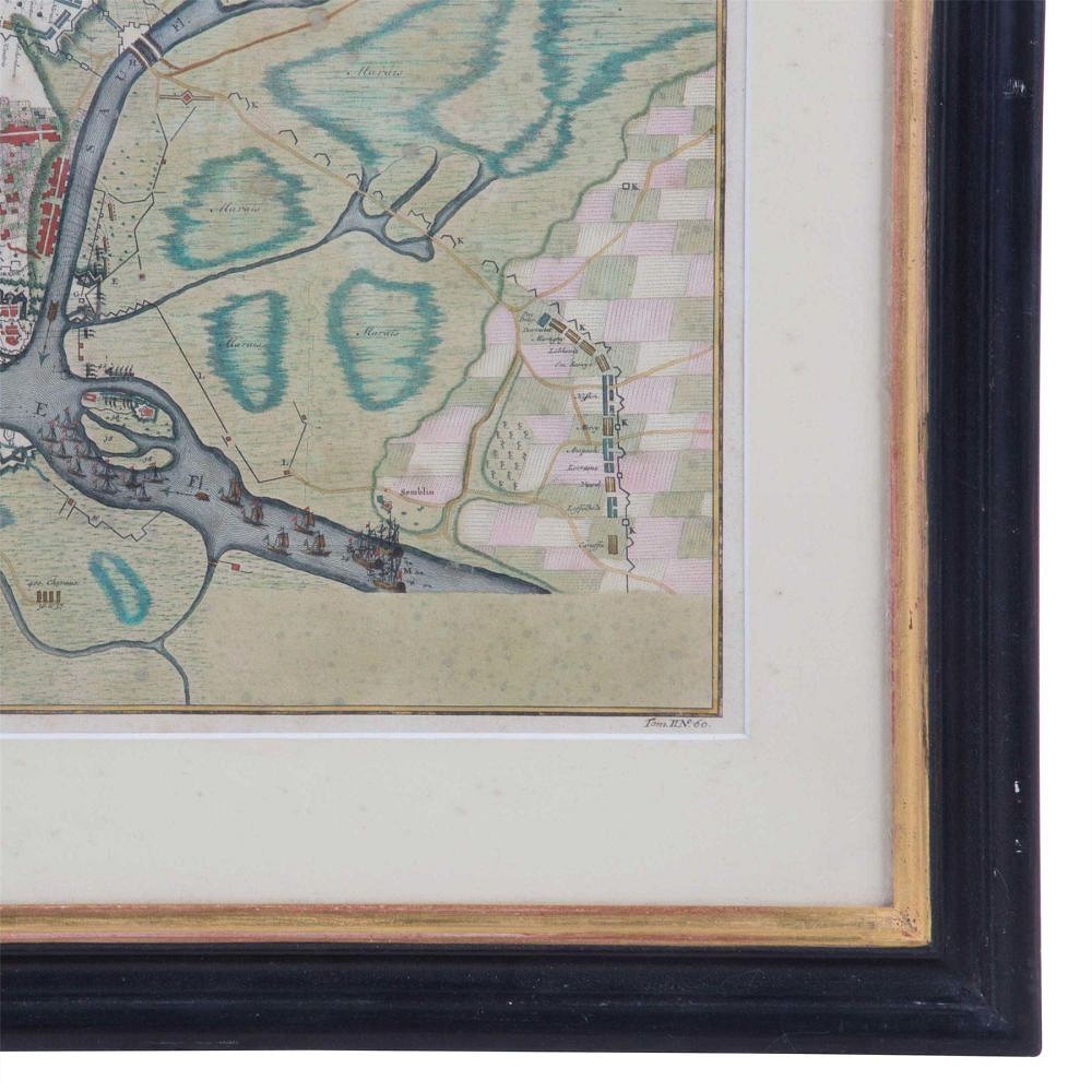 Plan De La Glorieuse Bataille Hand Coloured Map WD0112830