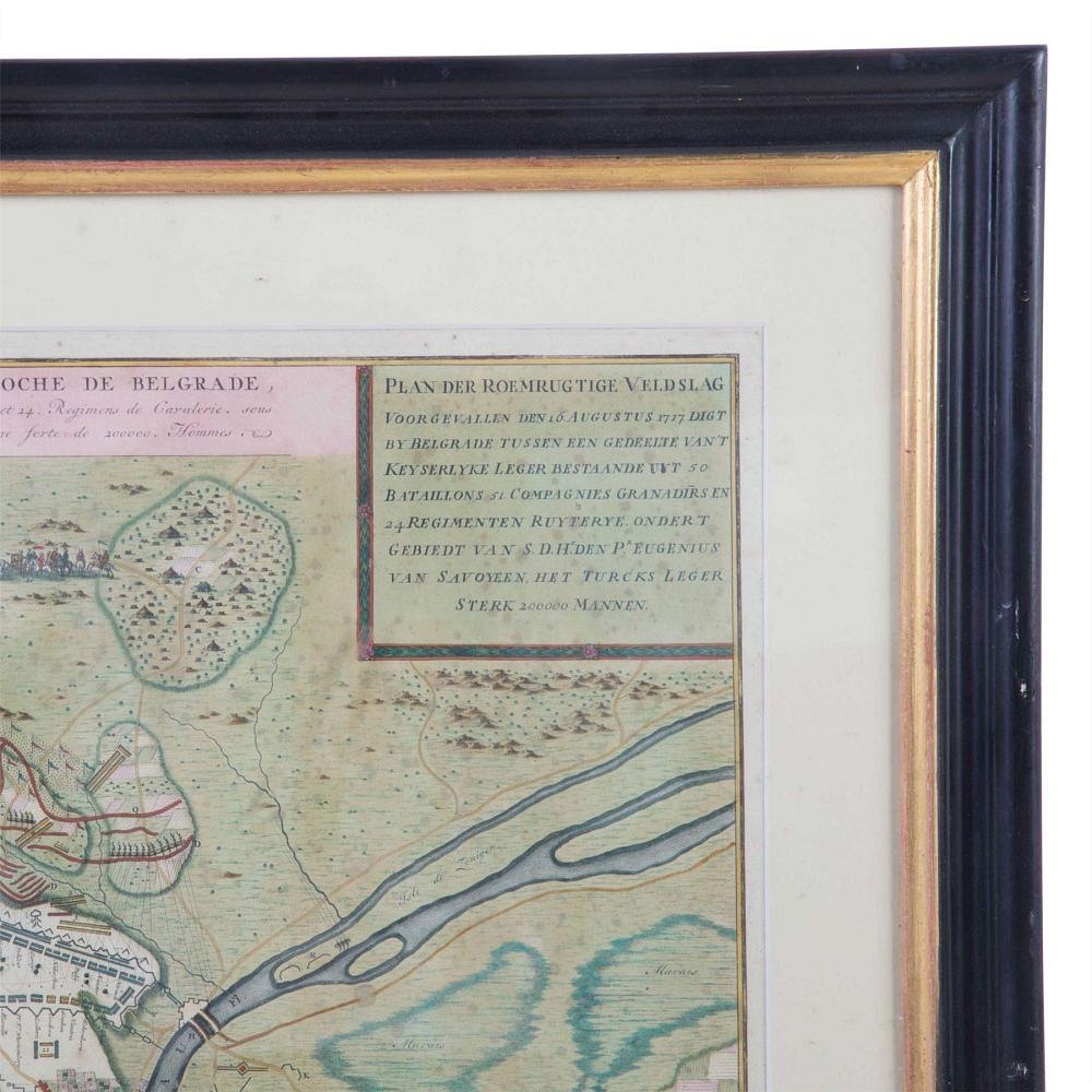 Plan De La Glorieuse Bataille Hand Coloured Map WD0112830