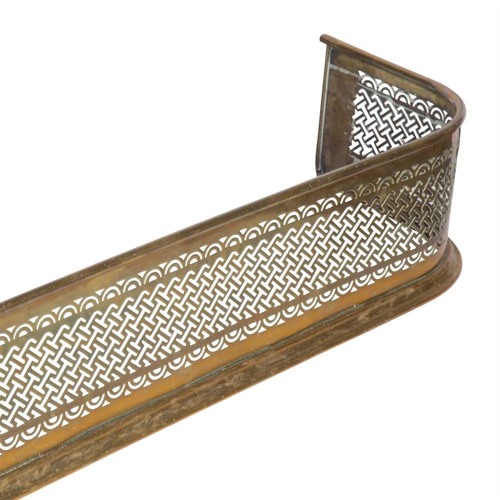 Victorian Brass Pierced Fret Work Fireguard DA3759110