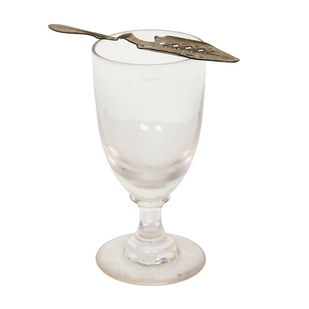 Pair of French Absinthe Glasses and Spoons DA4413112