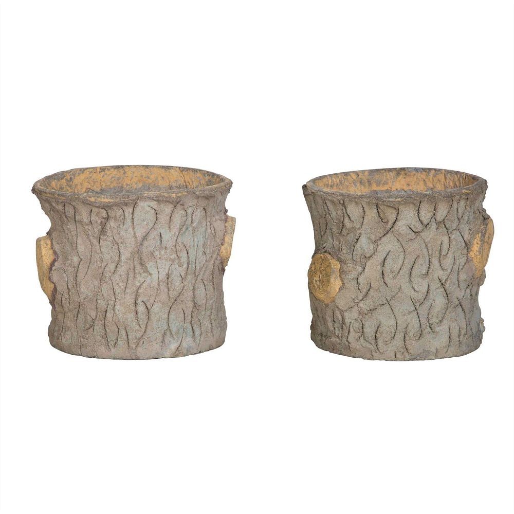 Trompe LOeil Faux Wood Planters GA1556492