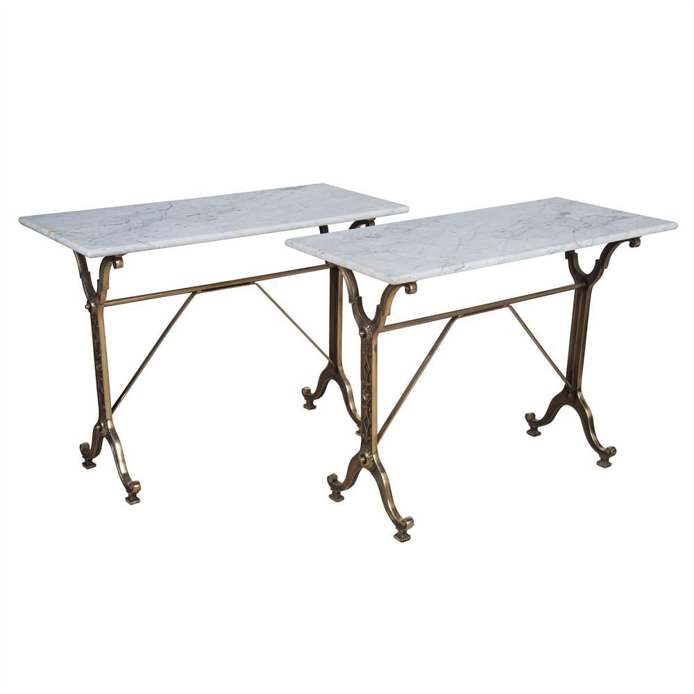 Pair of Brassed Bistro Tables GA1554884