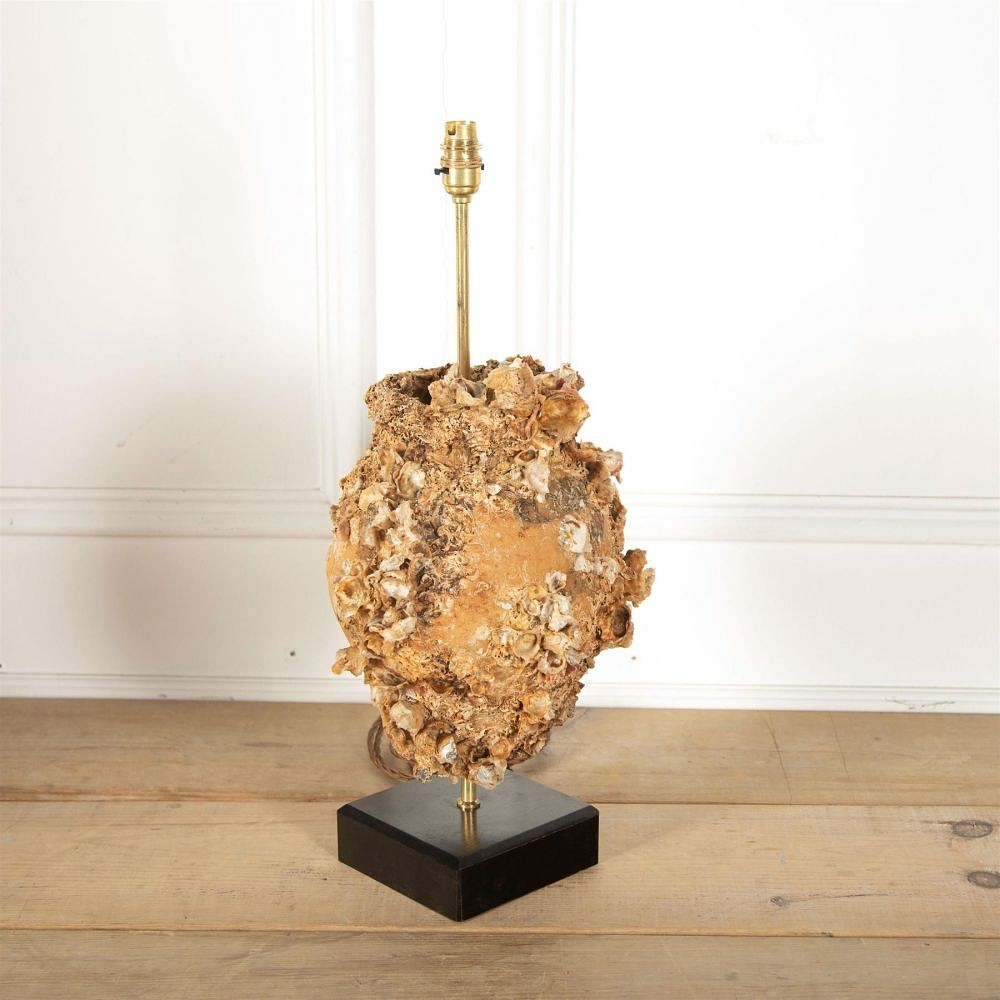 Encrusted Terracotta Octopus Pot Lamp LT217111