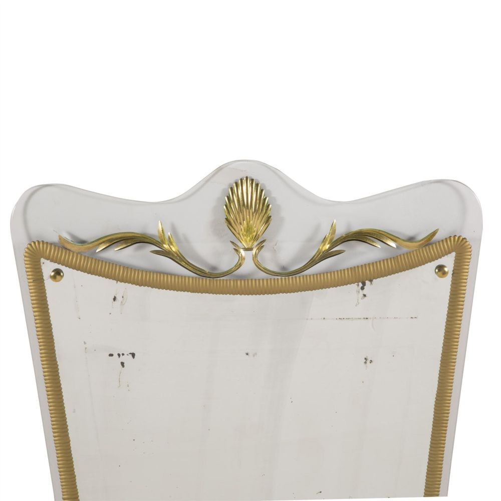 Fabulous Italian Mid Century Shield Mirror By Designers Cristal Arte MI5960242