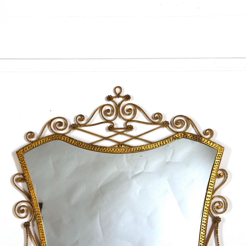 Itallian Brass Mirror by Pier Luigi Colli MI527265