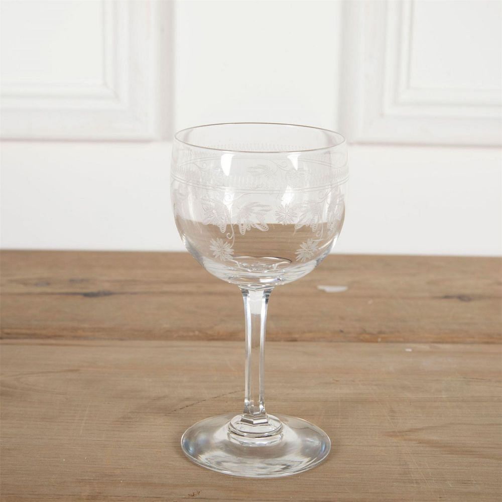 Ten 19th Century Baccarat Etched Wine Glasses DA5860931