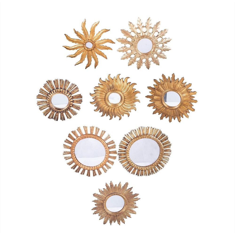Set of Eight Spanish Sunburst Mirrors MI4559388