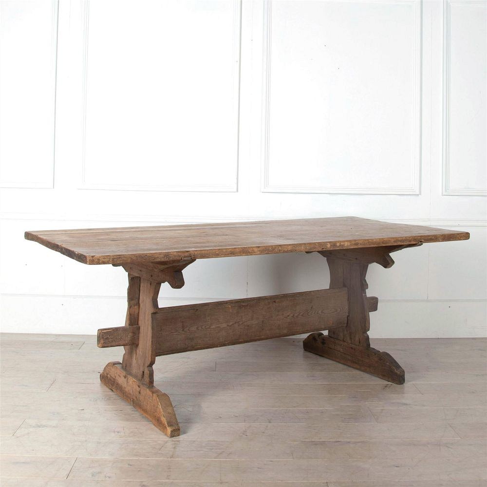 19th Century Farmhouse Trestle Table TD1161091