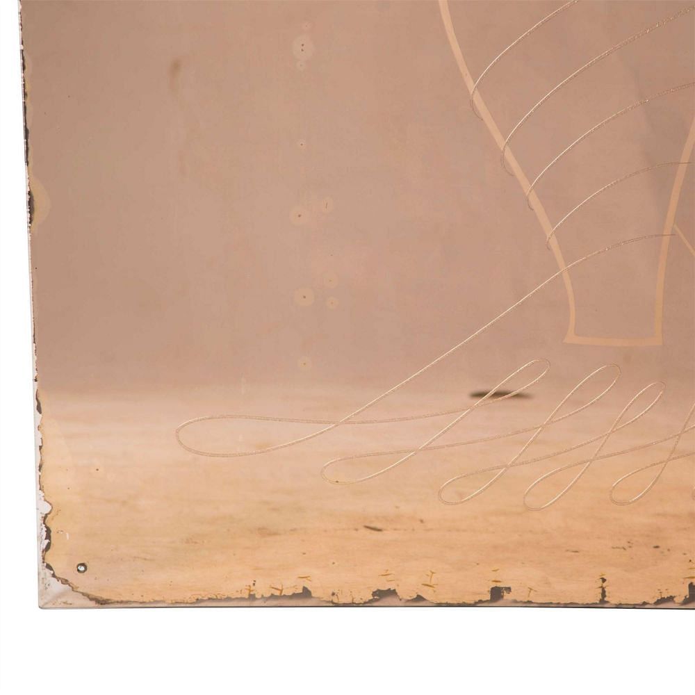 1930s Rose Smoked Mirror MI5355980