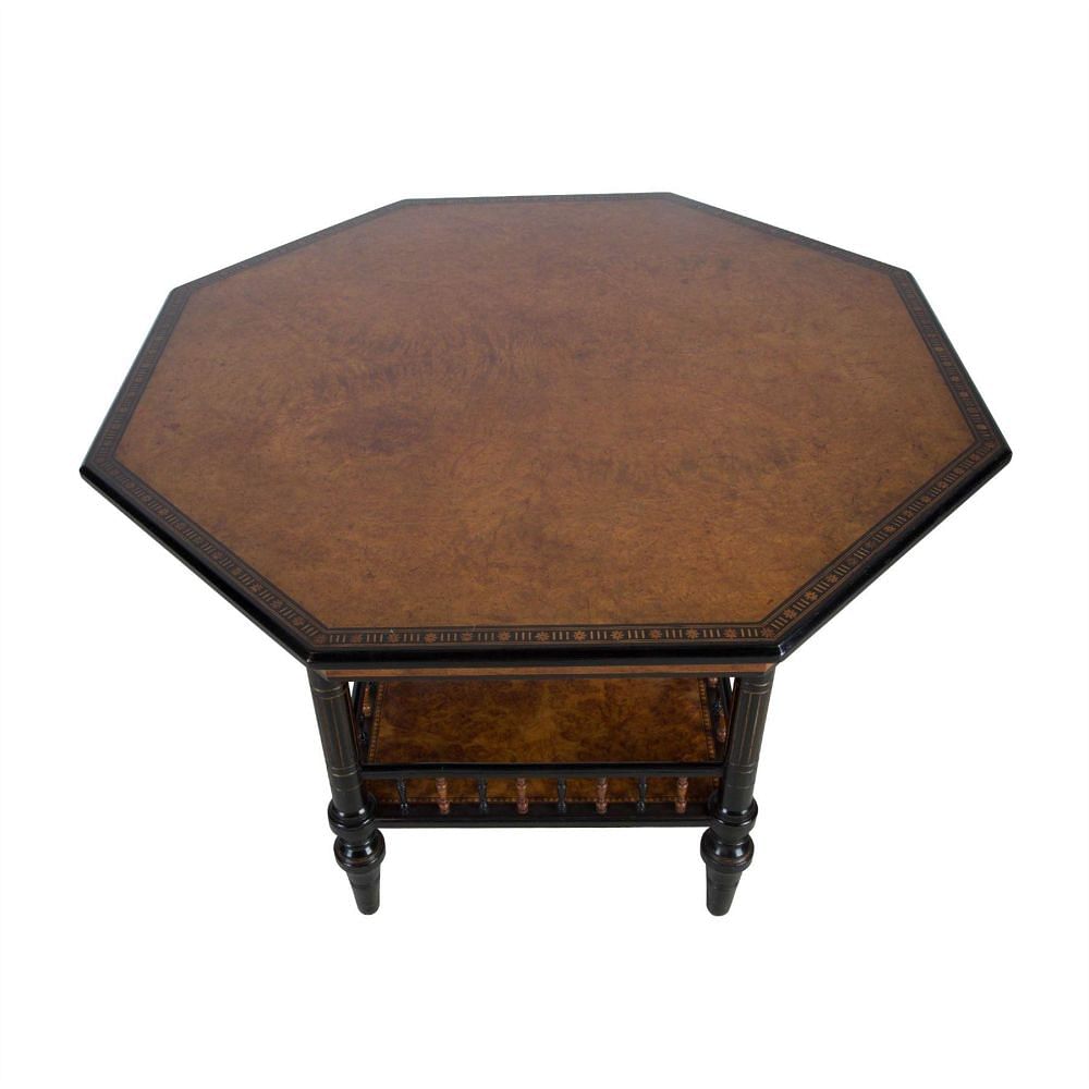 Aesthetic Movement Amboyna Ebonised Centre Table TC0512758