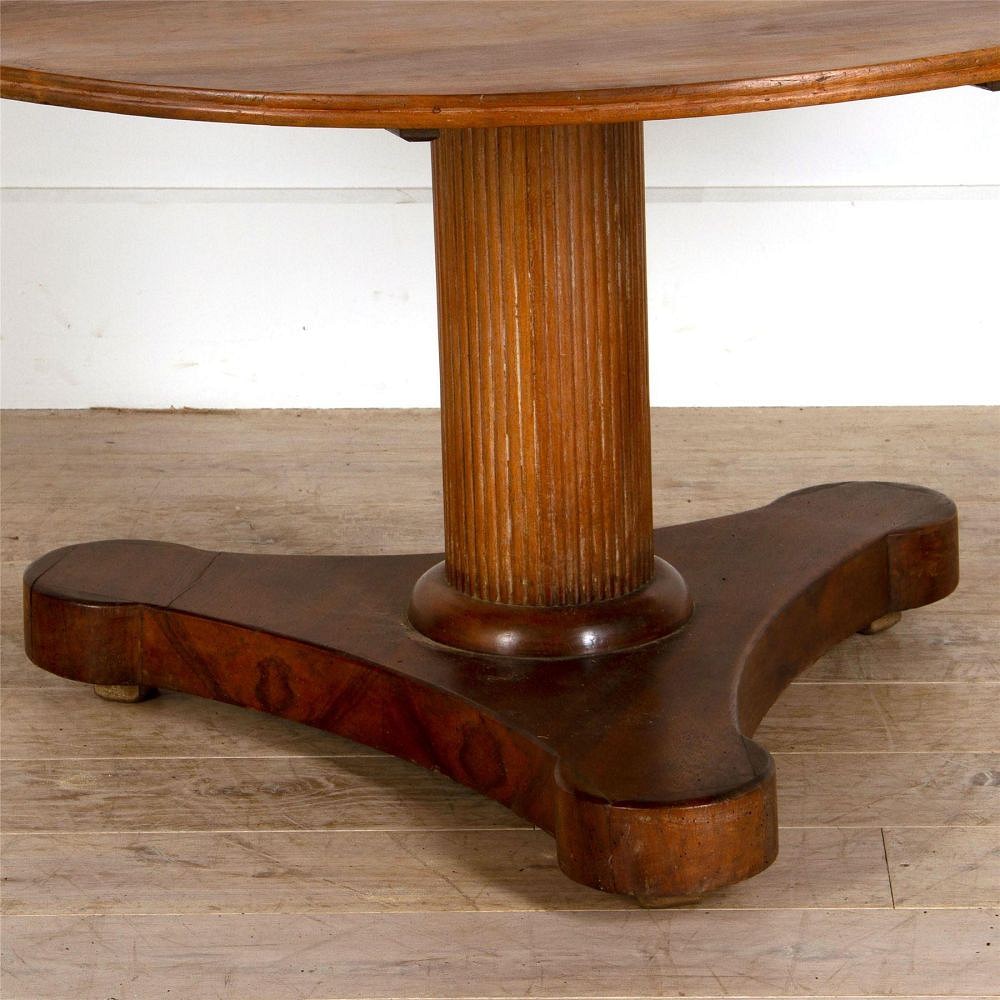 English 19th Century Walnut Pedestal Table TC287306