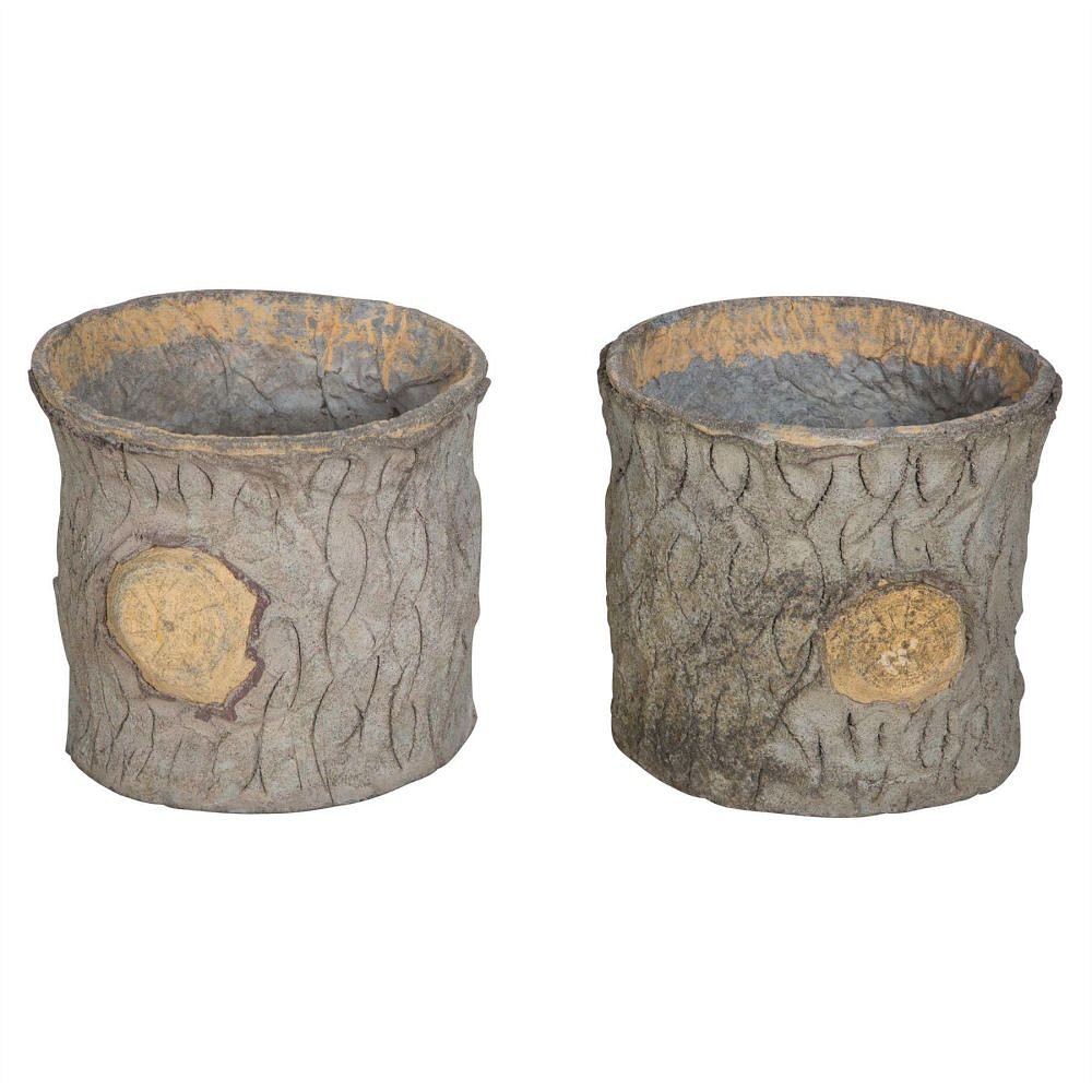 Trompe LOeil Faux Wood Planters GA1556492