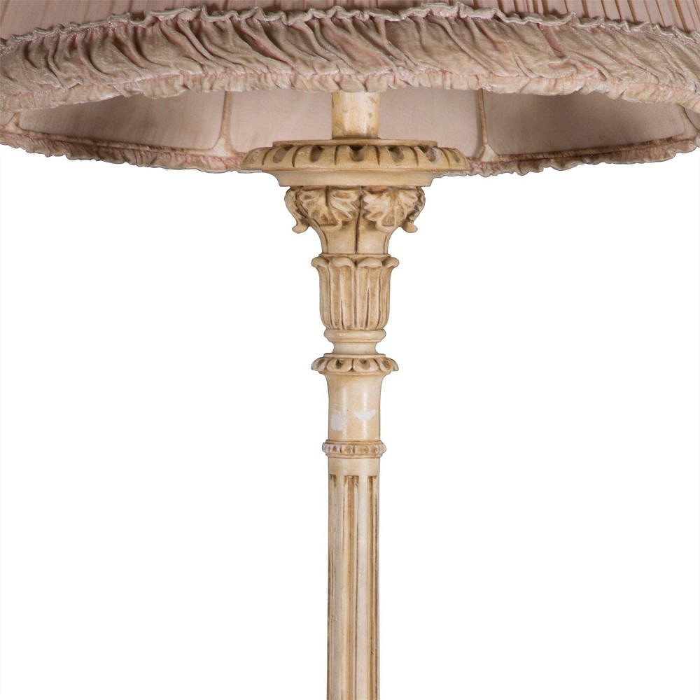 Italian Carved And Painted Floor Lamp and Shade LF5858428