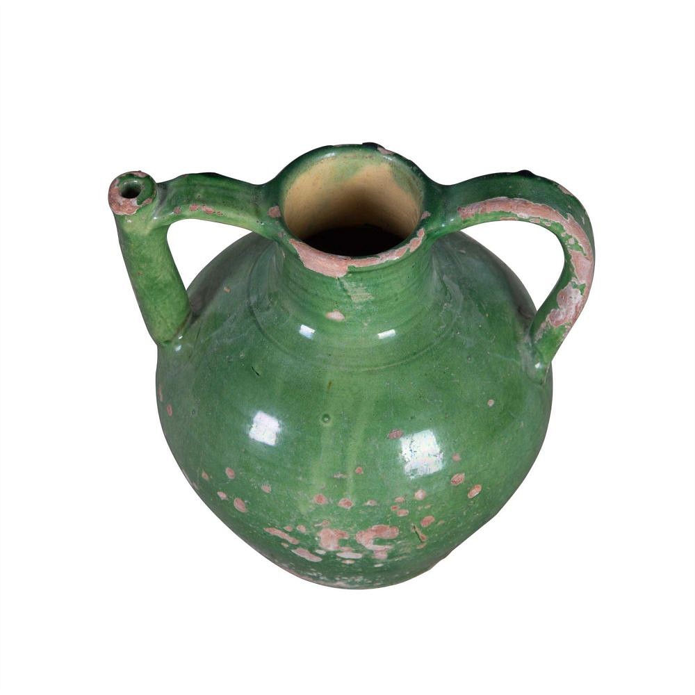 19th Century Green Glazed Cruche Orjol DA9055723