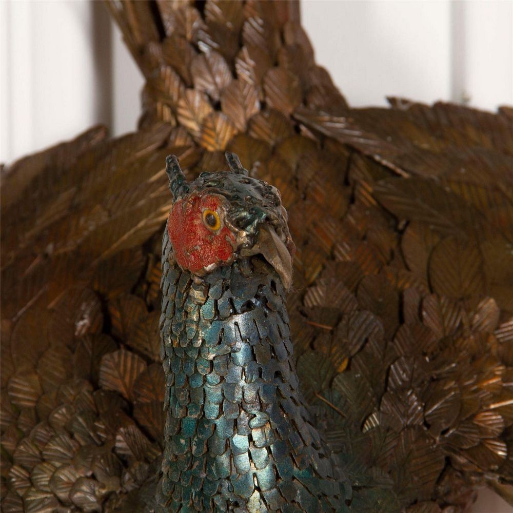 Contemporary Pheasant On A Spade Sculpture GA287286