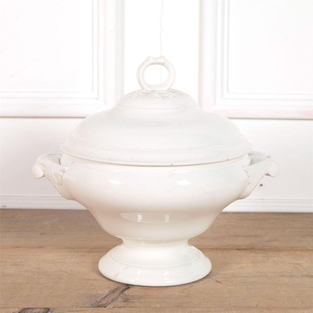 19th Century Creamware Soupier with Ladel WD6062360
