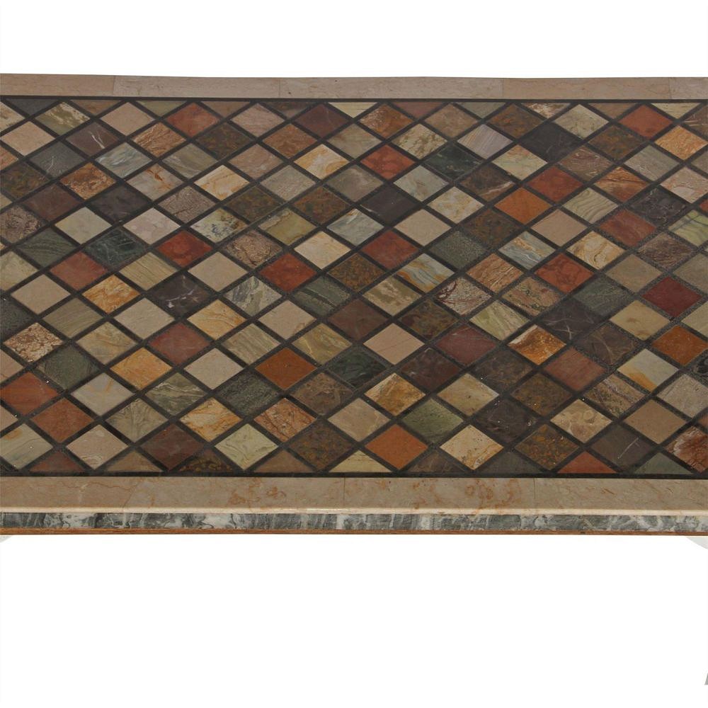 Cast Iron Centre Table with Marble Top TC101614