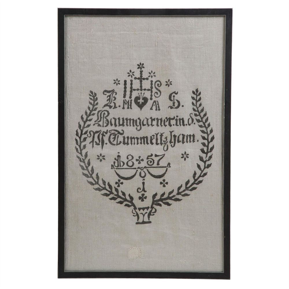 Framed Grain Sack Fragment WD0110781