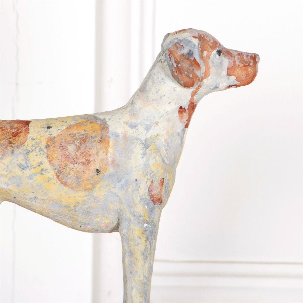 Sculpted Dog Statue On A Wooden Base DA287304