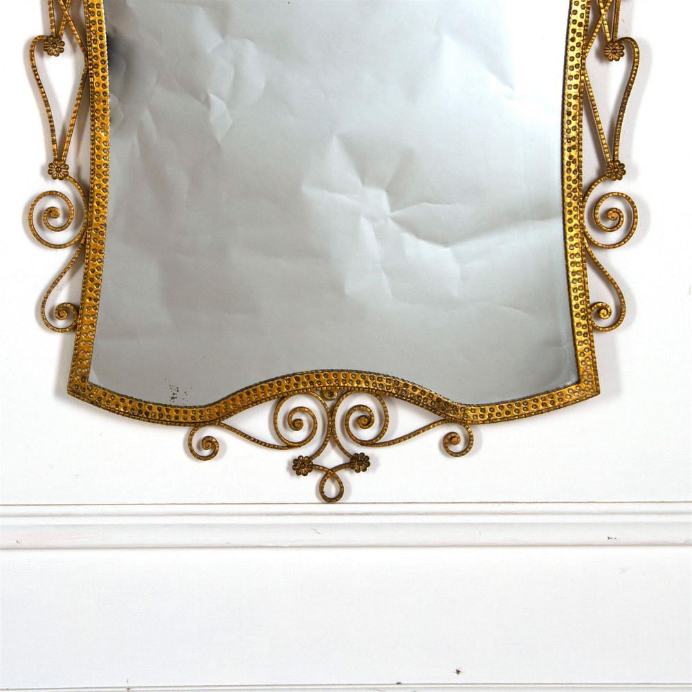 Itallian Brass Mirror by Pier Luigi Colli MI527265