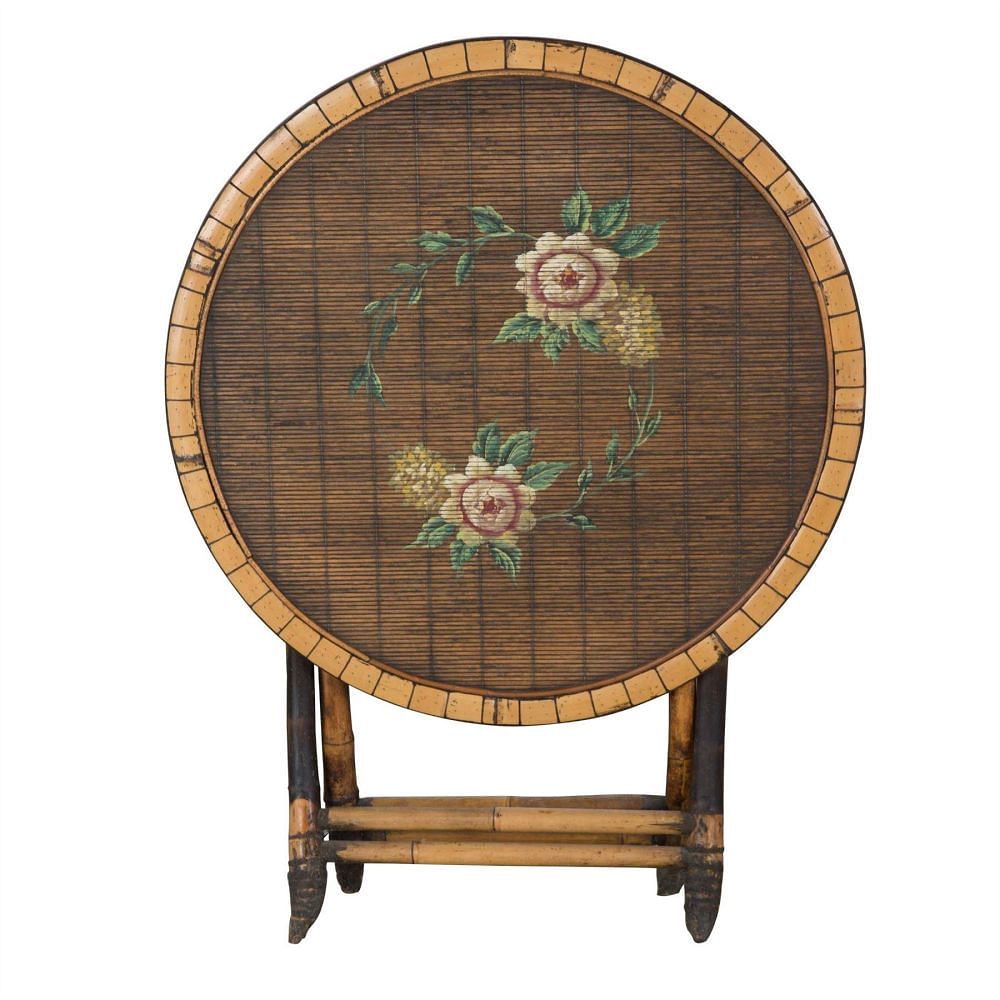 Decorative Folding Bamboo Gueridon TC1556253