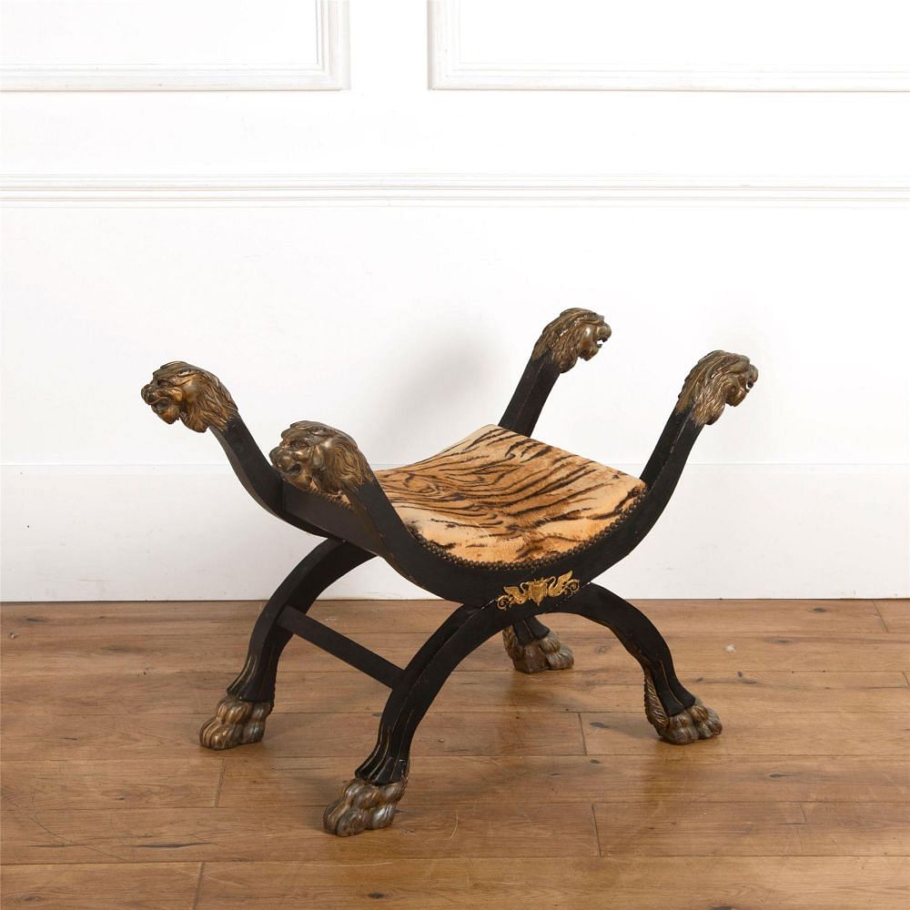 Lion & Clawfoot Stool ST737095