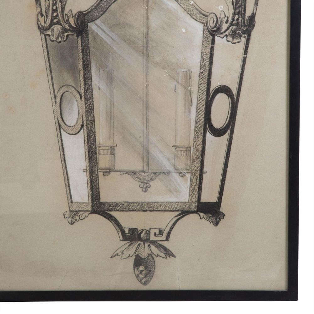 Charcoal Drawing of a Lantern WD208913