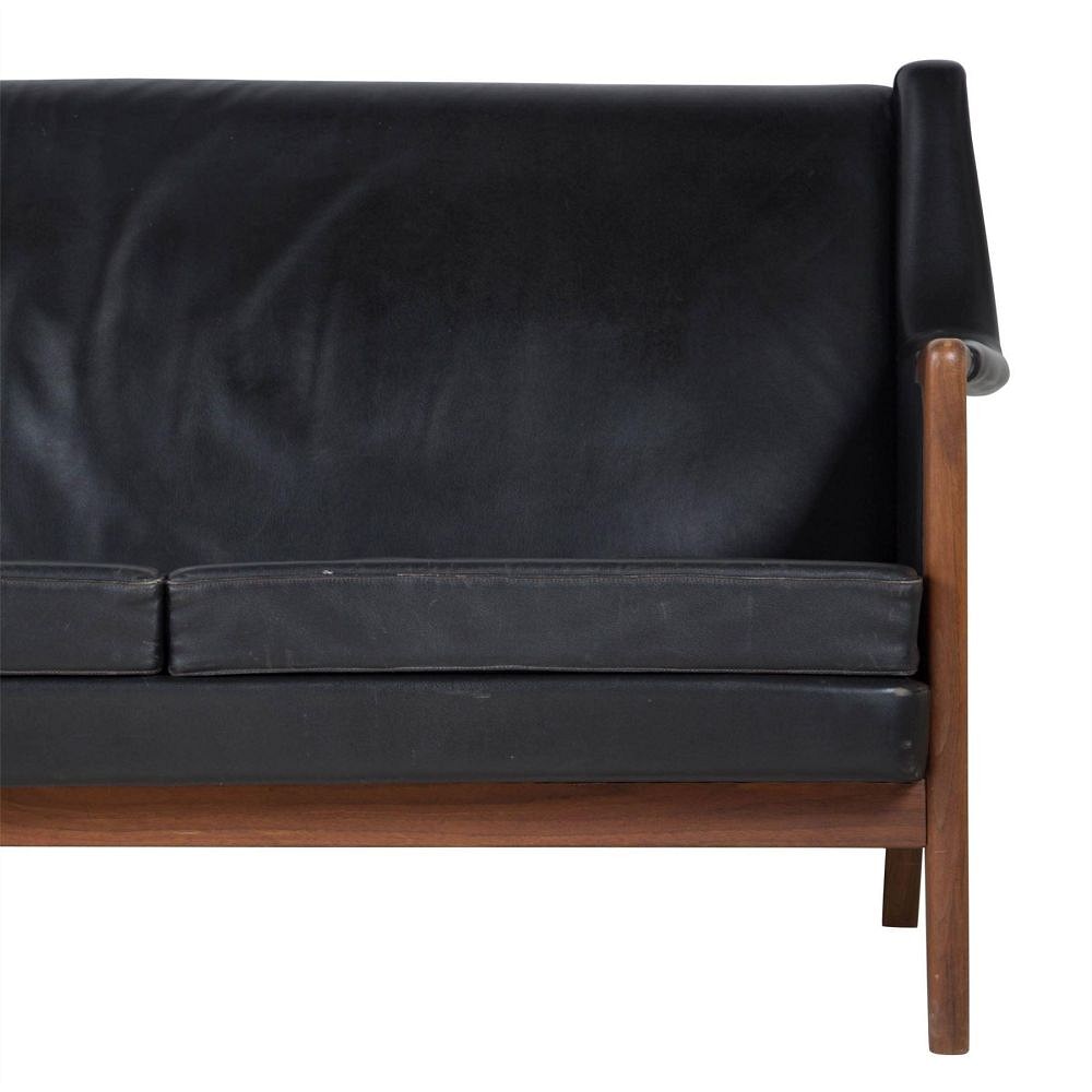 1970s Danish Leather Sofa SB053680