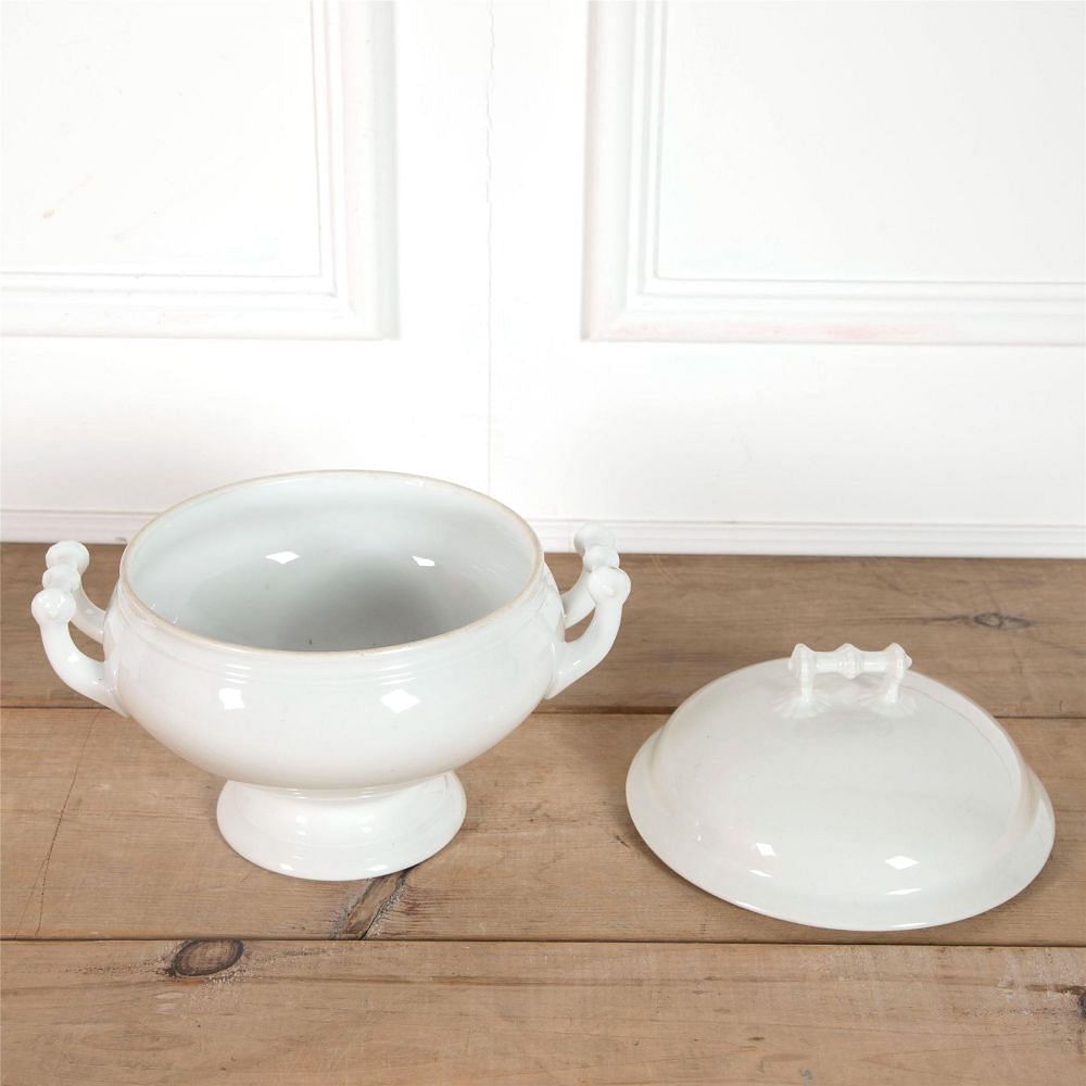 19th Century Vegetable Dish with Faux Bamboo Handle WD6062362