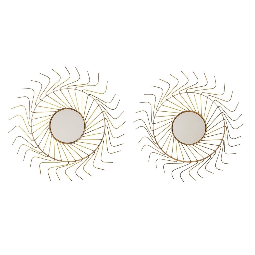 Pair of Large Sunburst Mirrors MI1558240