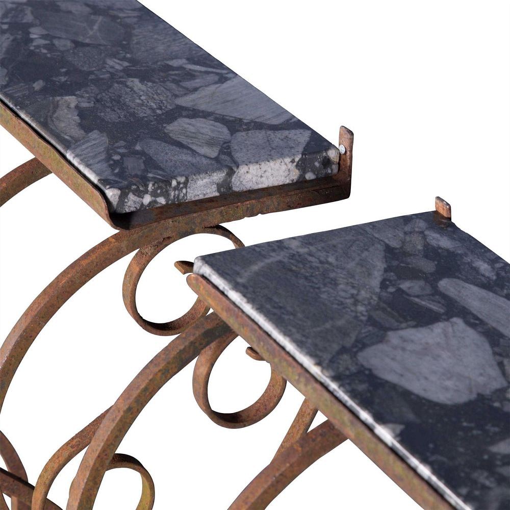 Pair of Marble Topped Console Tables CO4358567