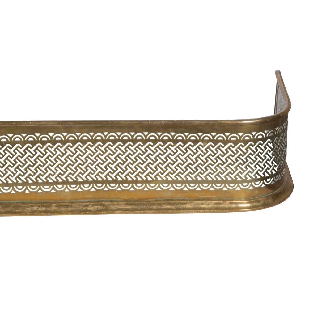 Victorian Brass Pierced Fret Work Fireguard DA3759110