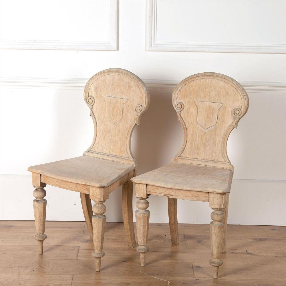 Pair of Oak Hall Chairs CH4362154