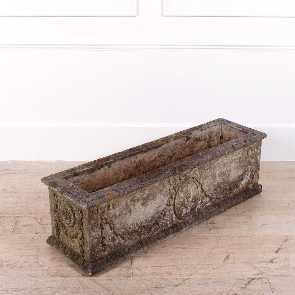 Large Classical Weathered Stone Planter GA0961991