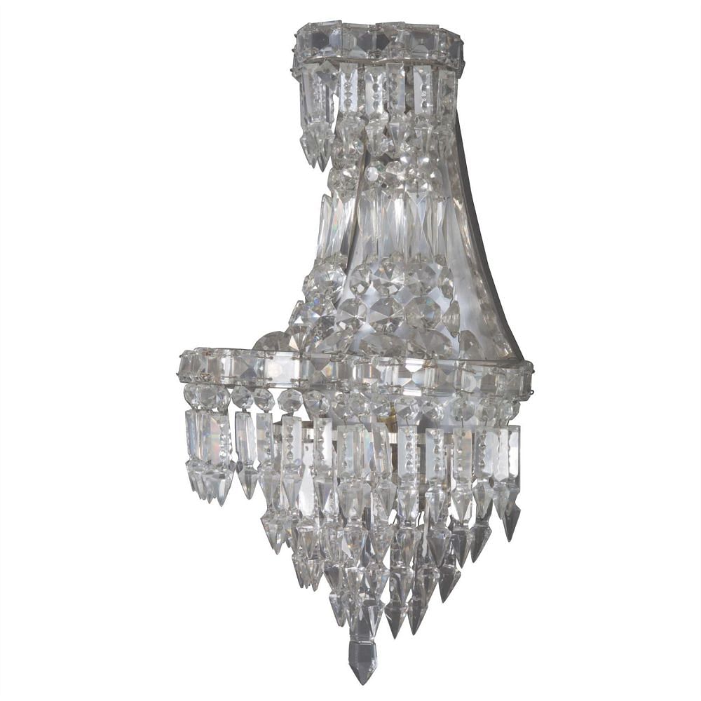 Pair of Crystal Wall Lights c.1930 LW213473
