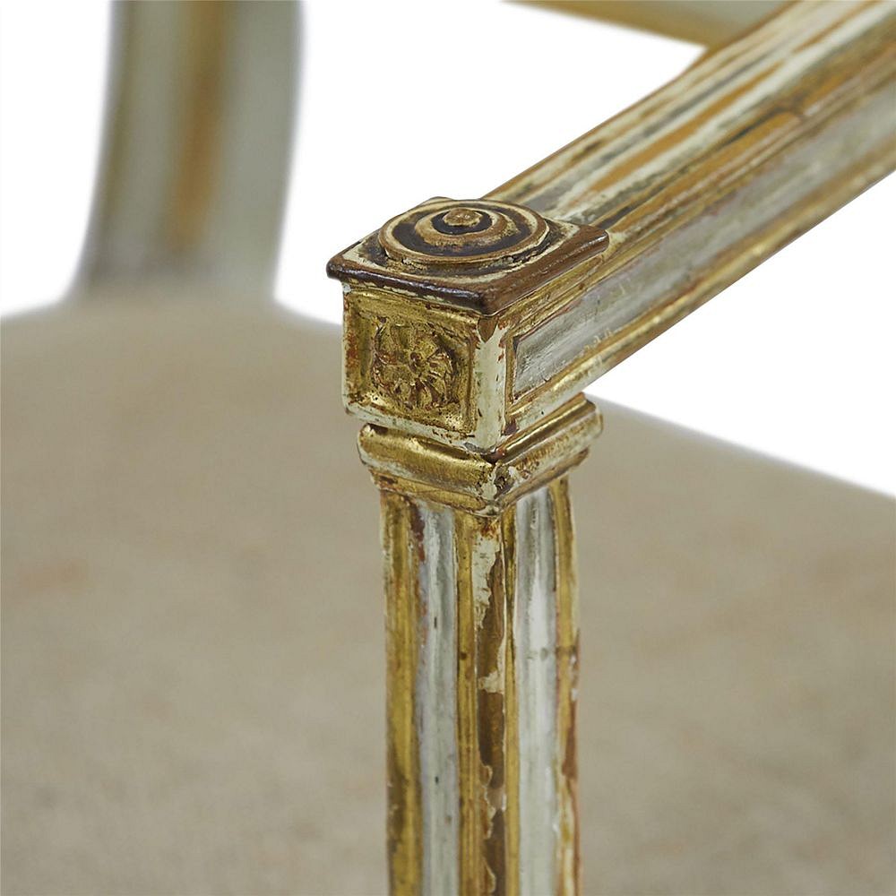 Pair of 18th Century Italian Painted & Gilt Armchairs CH0662263